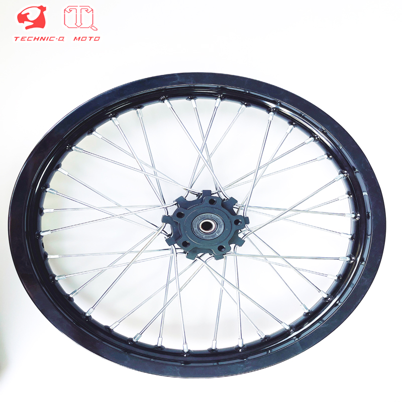 铝合金7116圈轮组 虬龙轻蜂轮组总成 19x1.6-16x1.85 电摩轮组